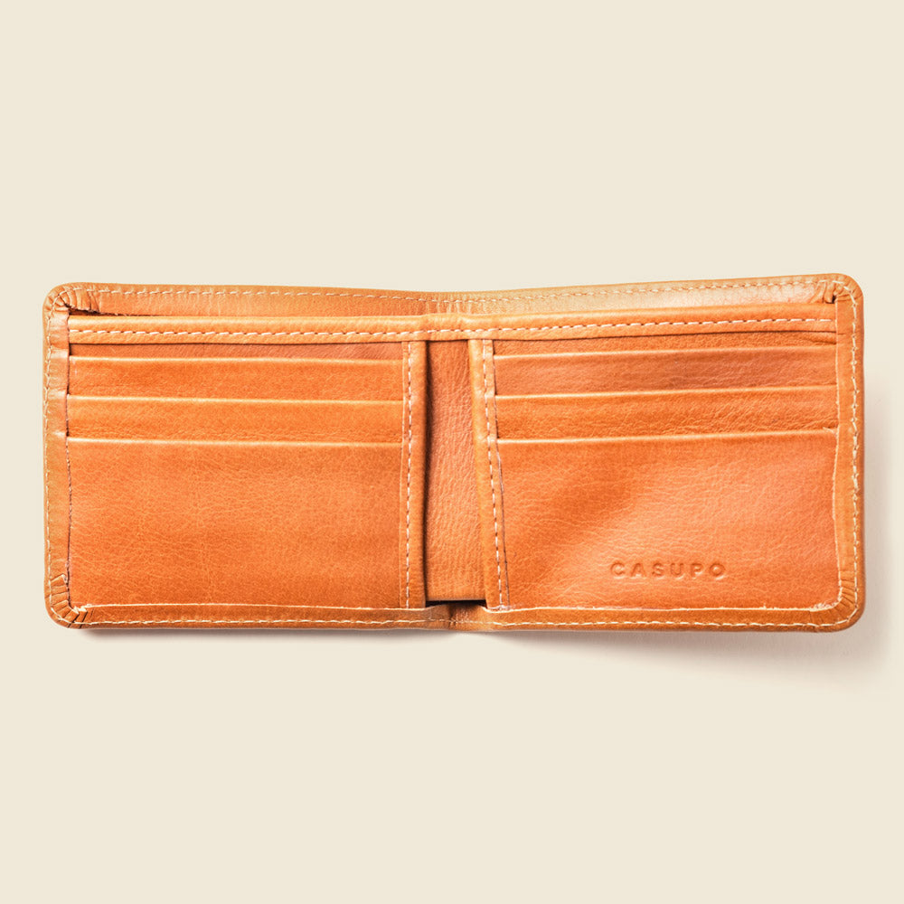 Large Billfold Wallet with RFID protection - Natural