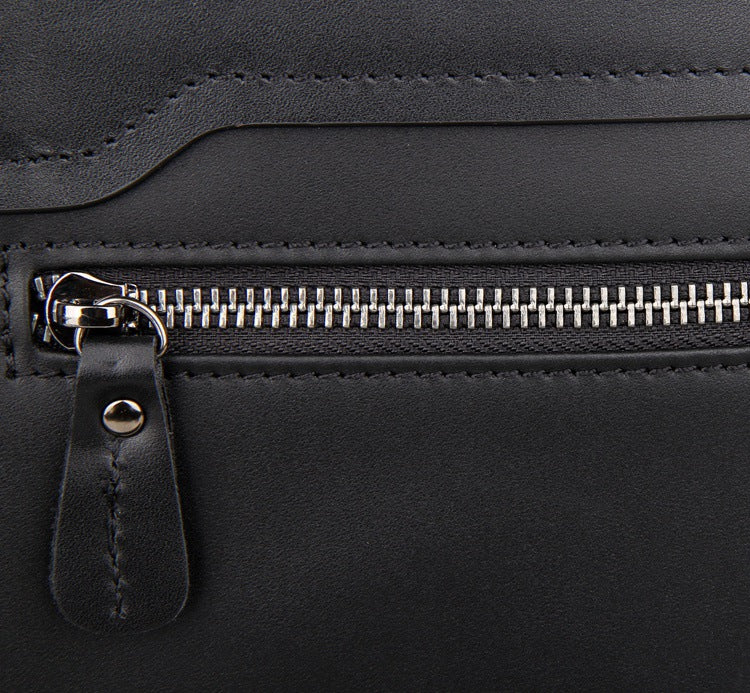 ROCKCOW Handmade Top Grain Leather Briefcase Men's Business Laptop Bag Handbags 7122