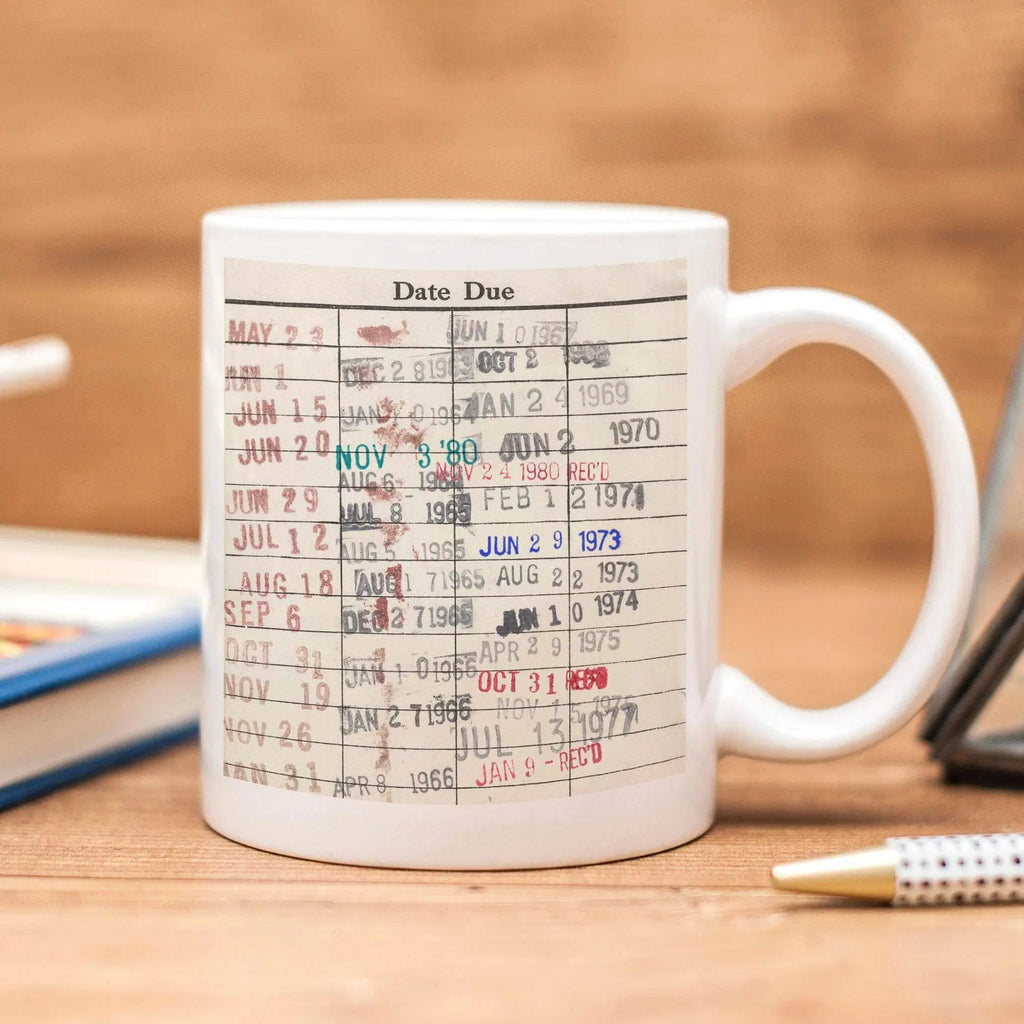 Library Card Coffee Mug for Book Lovers
