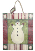 Season's Greetings Snowman Gift Bag - Medium