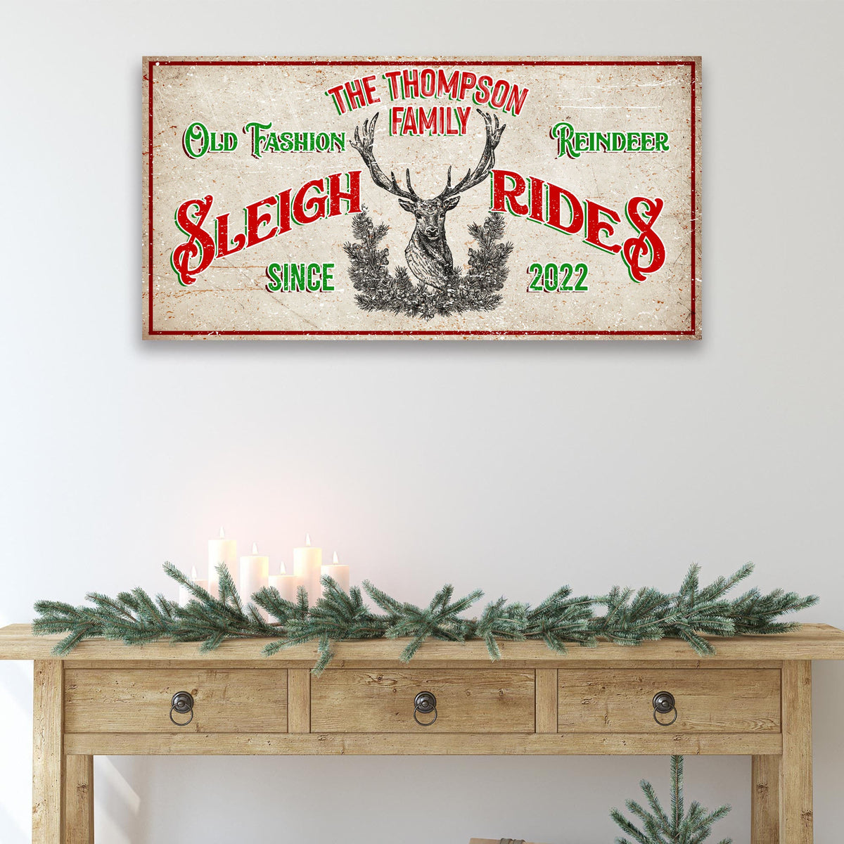 Christmas Reindeer Sign