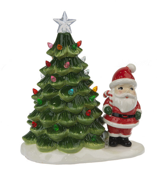 LED Light Up Tree with Santa