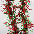 6 Foot Wave Tinsel Garland - Red/Green