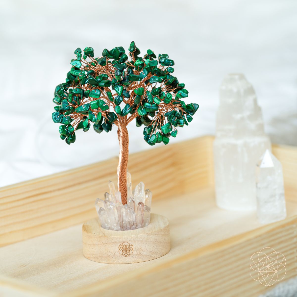 Malachite Anxiety Tree Lamp