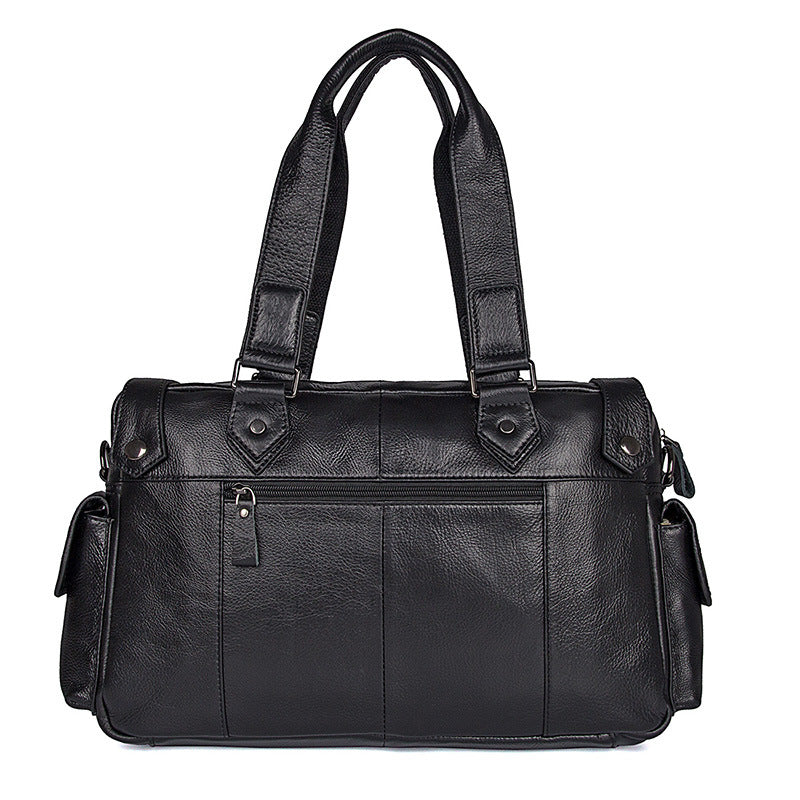 Rockcow Top Grain Leather Travel Bag Designer Messenger Bags Handbags 7384A
