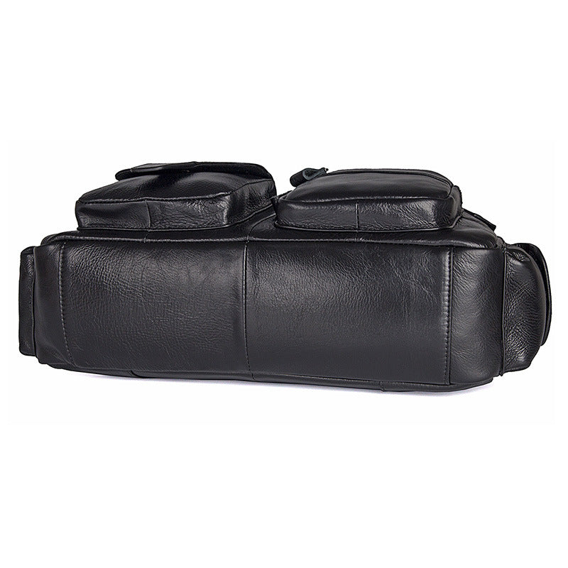Rockcow Top Grain Leather Travel Bag Designer Messenger Bags Handbags 7384A