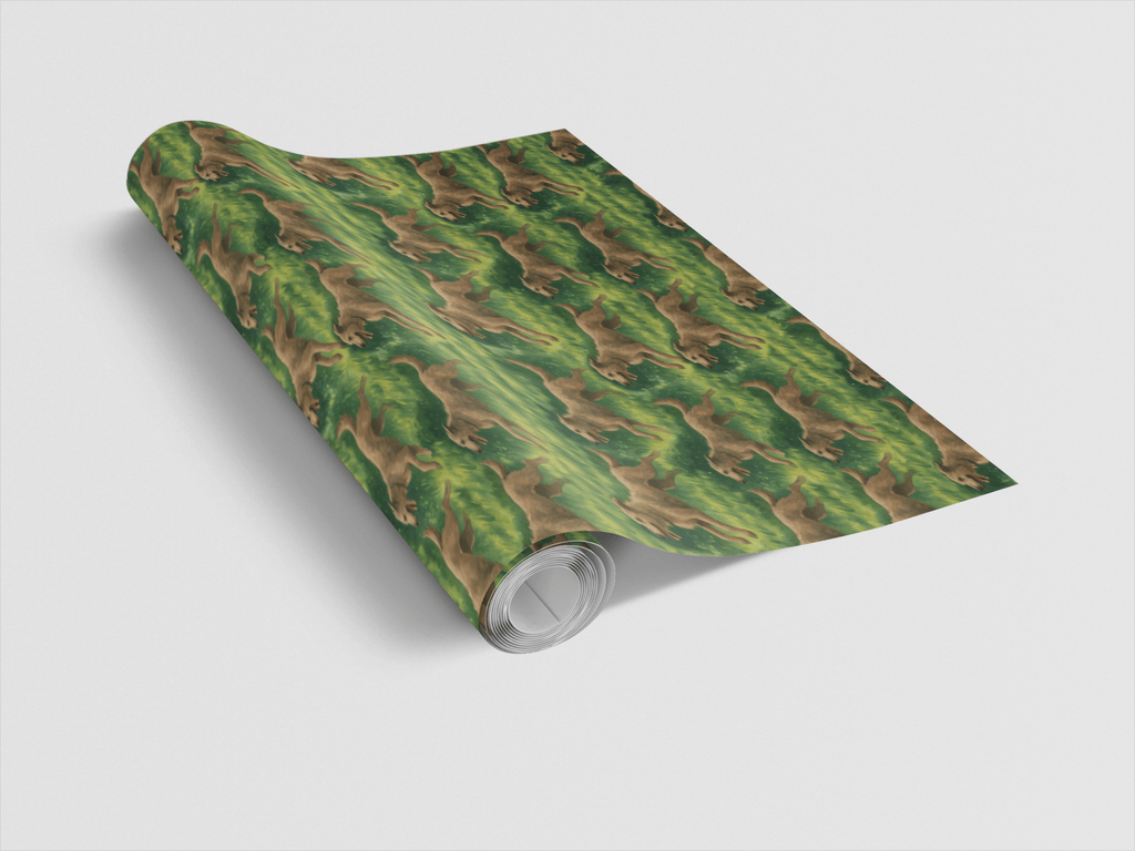 Silver Mist Hound Wrapping Paper