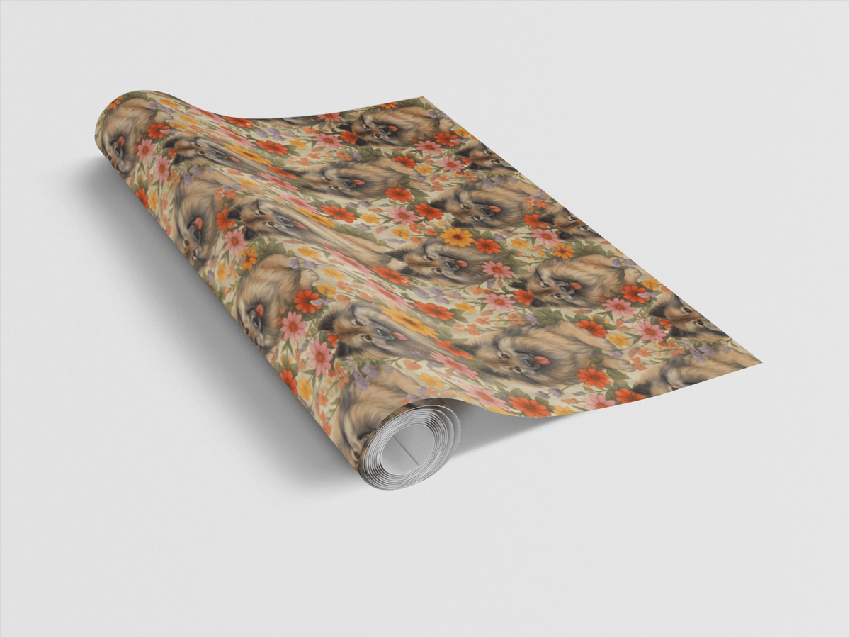 Garden Keeshond Wrapping Paper