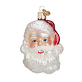 Mid Century Santa Head Glass Ornament