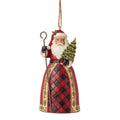Highland Glen Santa with Cane and Christmas Tree Ornament