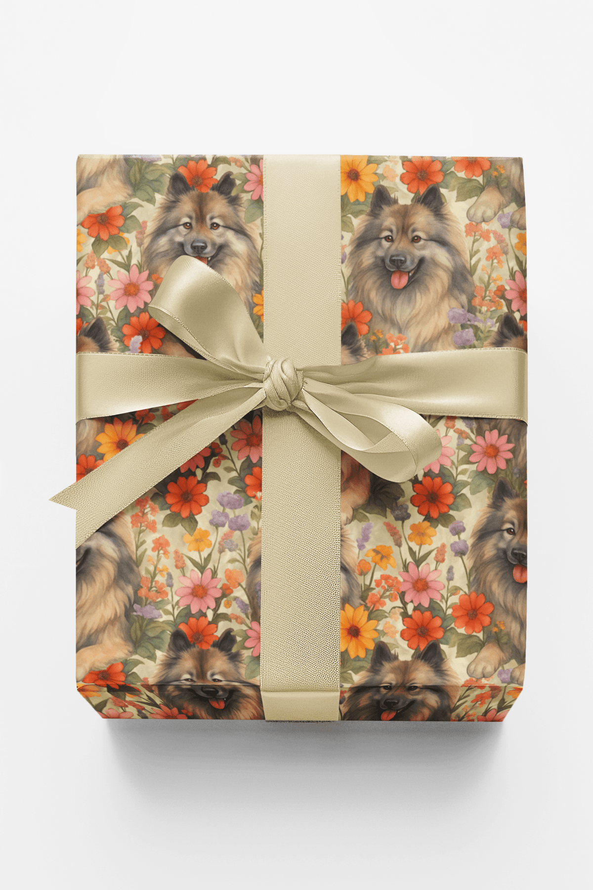 Garden Keeshond Wrapping Paper