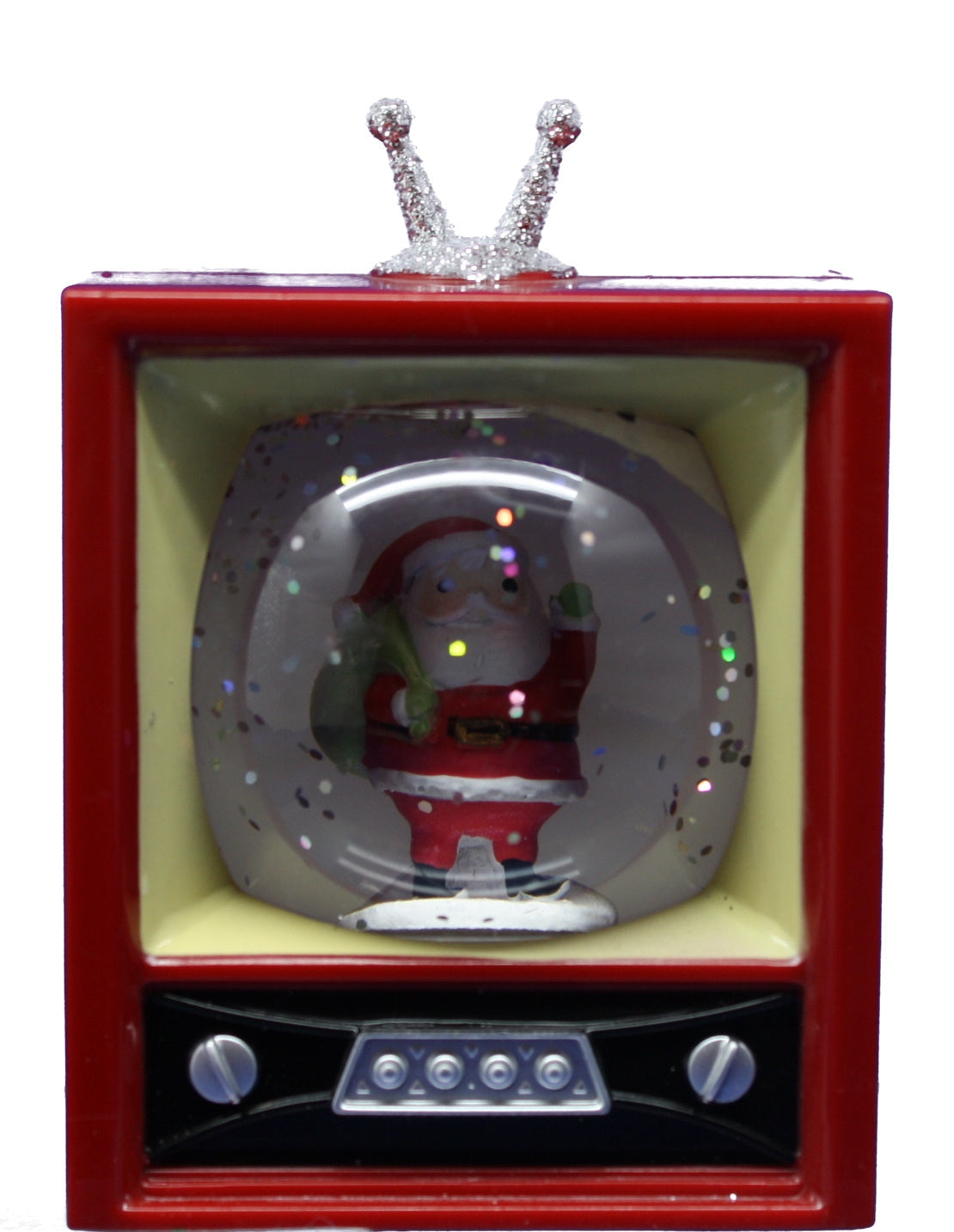 LED Mini TV Snowglobe - Santa