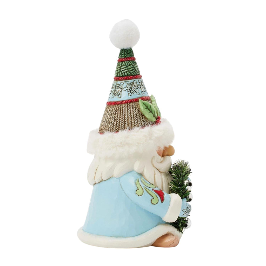 Holiday Gnome with Wreath Figurine