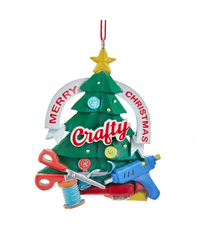 Merry Christmas Crafty  Tree Ornament