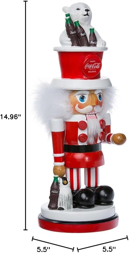 15 inch Coke Nutcracker With Polar Bear