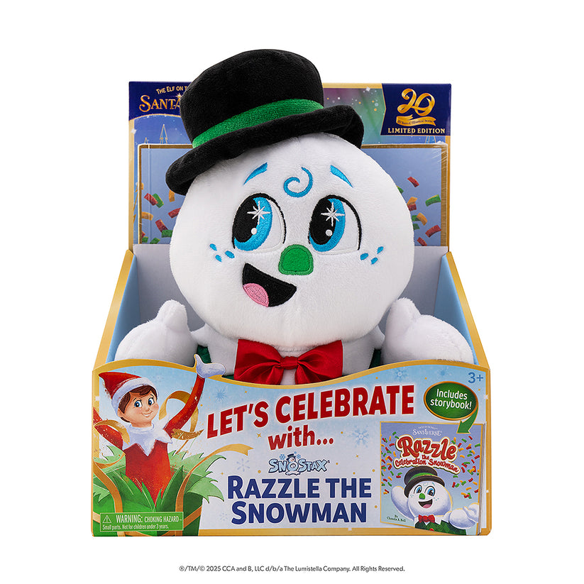 SnoStax Razzle the Snowman Plush and Book