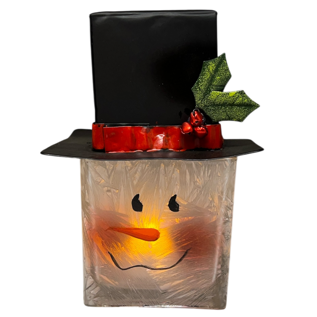 Snowman Tealight Candle Holder