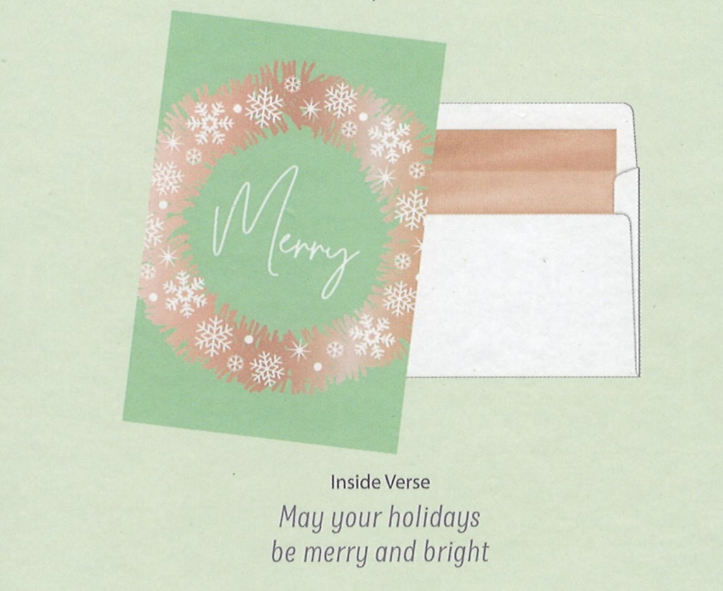 Elegant Box Card Collection – Merry Brushstroke Wreath