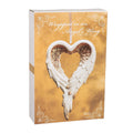 Wrapped In Angel's Wings Heart Gilded Porcelain Ornament