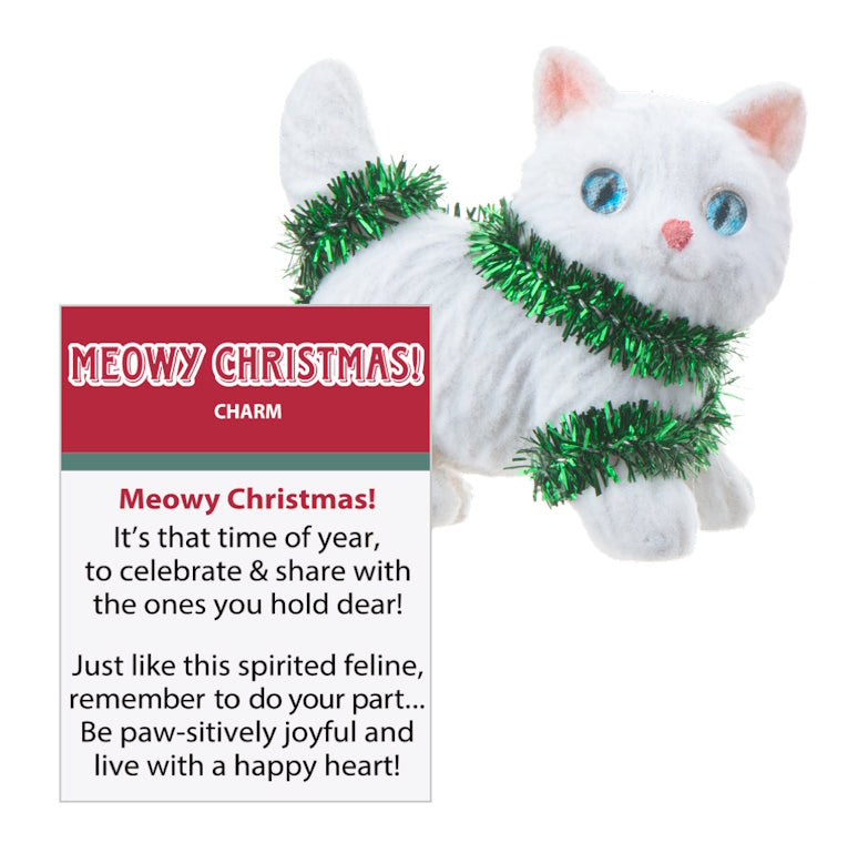 Meowy Christmas Cat Charm - Green