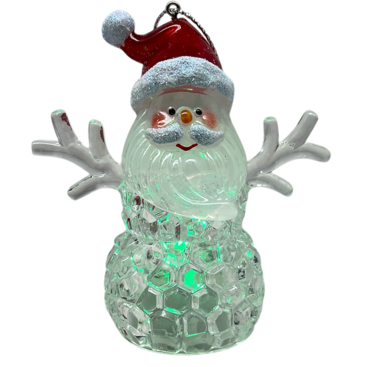 3.75"LED Santa Ornament
