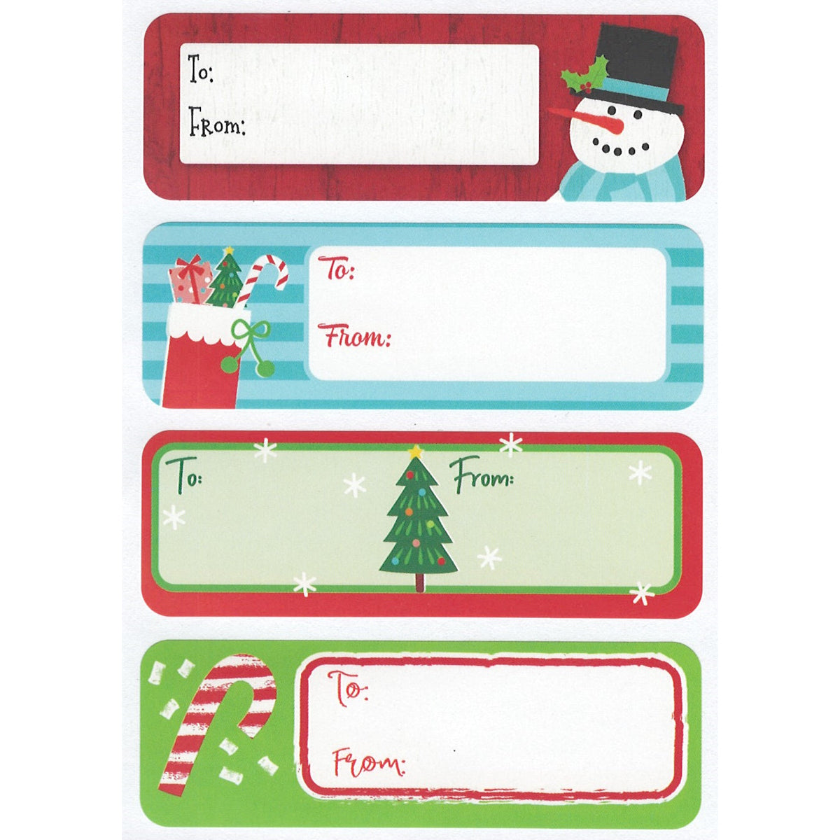 50 Count Peel and Stick Gift Tags - Holiday Icons