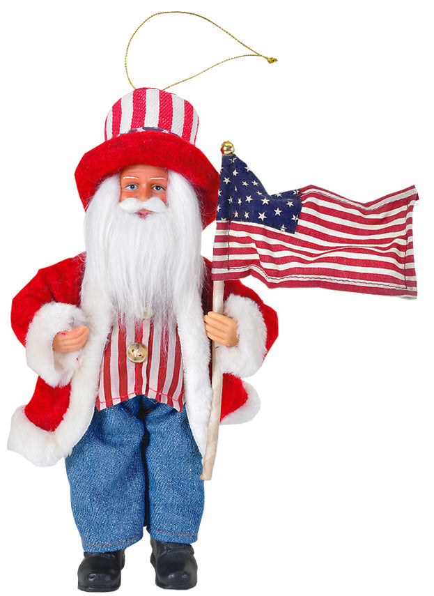 Uncle Sam Santa Ornament