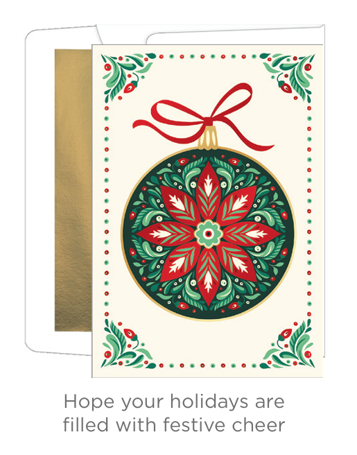 Luxury Favorites Boxed Cards – Holiday Ornament Medallion
