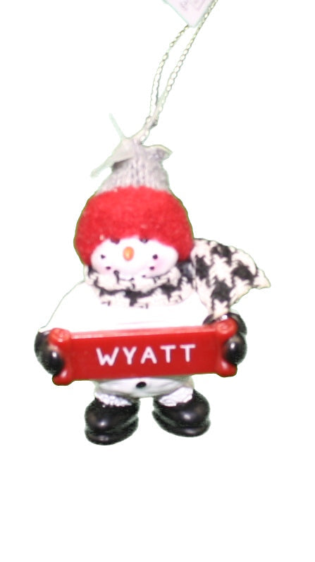 Cozy Snowman Ornament (Letters S - Z) -