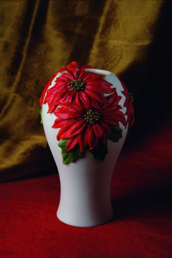 Poinsettia Table Vase