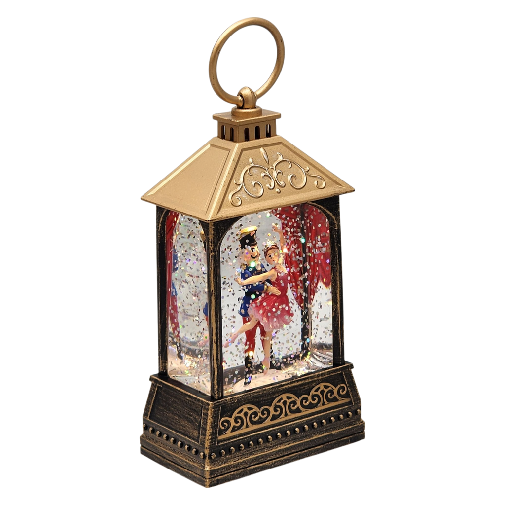 Classic Nutcracker Ballet Lighted Lantern Snow Globe