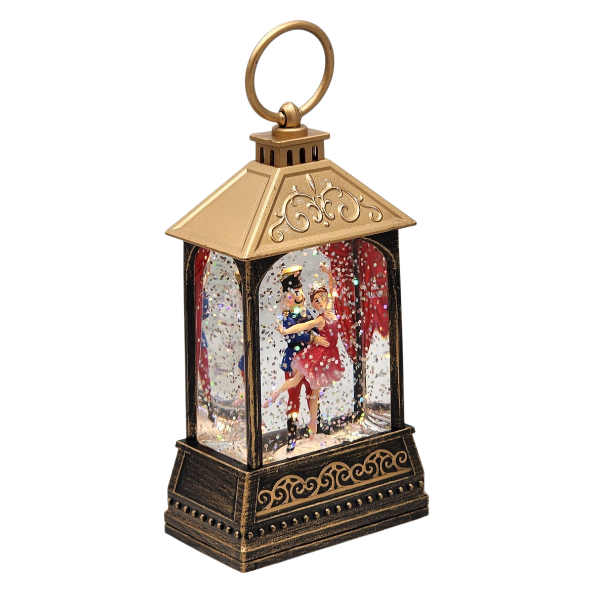 Classic Nutcracker Ballet Lighted Lantern Snow Globe