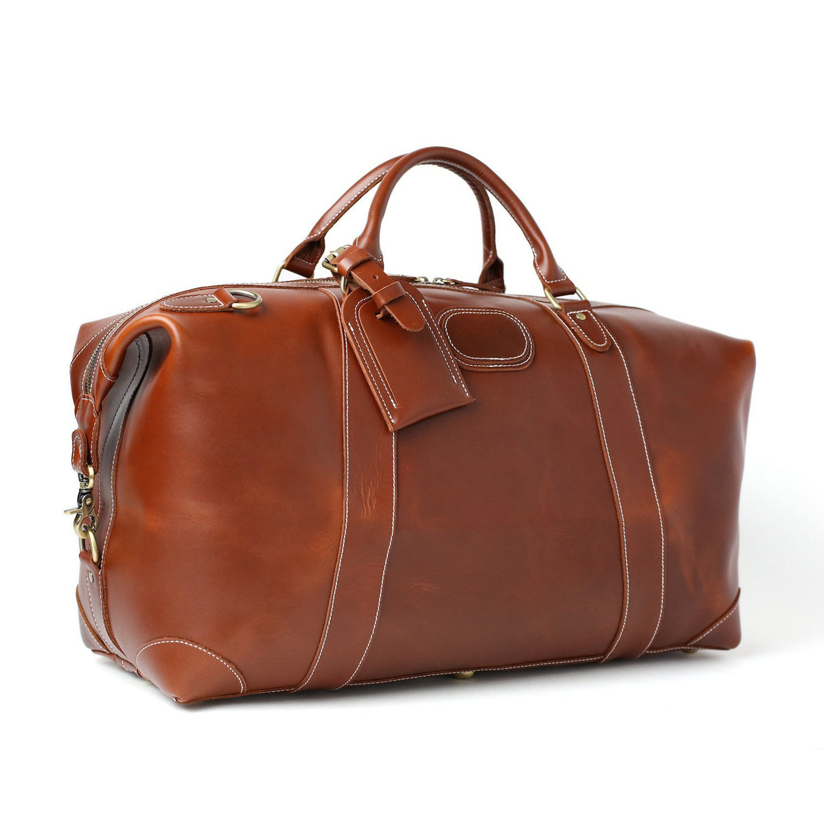Men's Genuine Leather Duffle Bag , Large Weekender & Travel Gym Bag