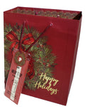 Traditional Gift Bag With Matching Tissue - Large - Wreath