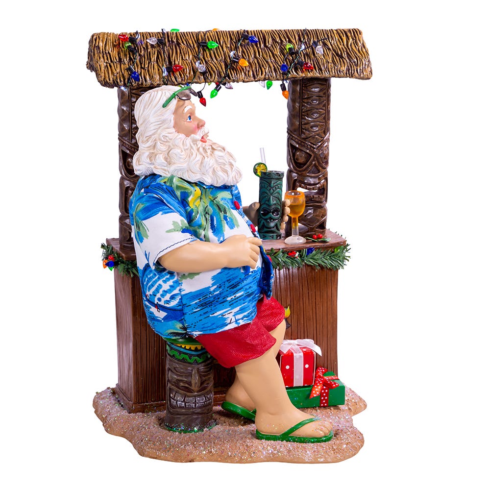 Tiki Santa Holiday Figurine - 11 inch