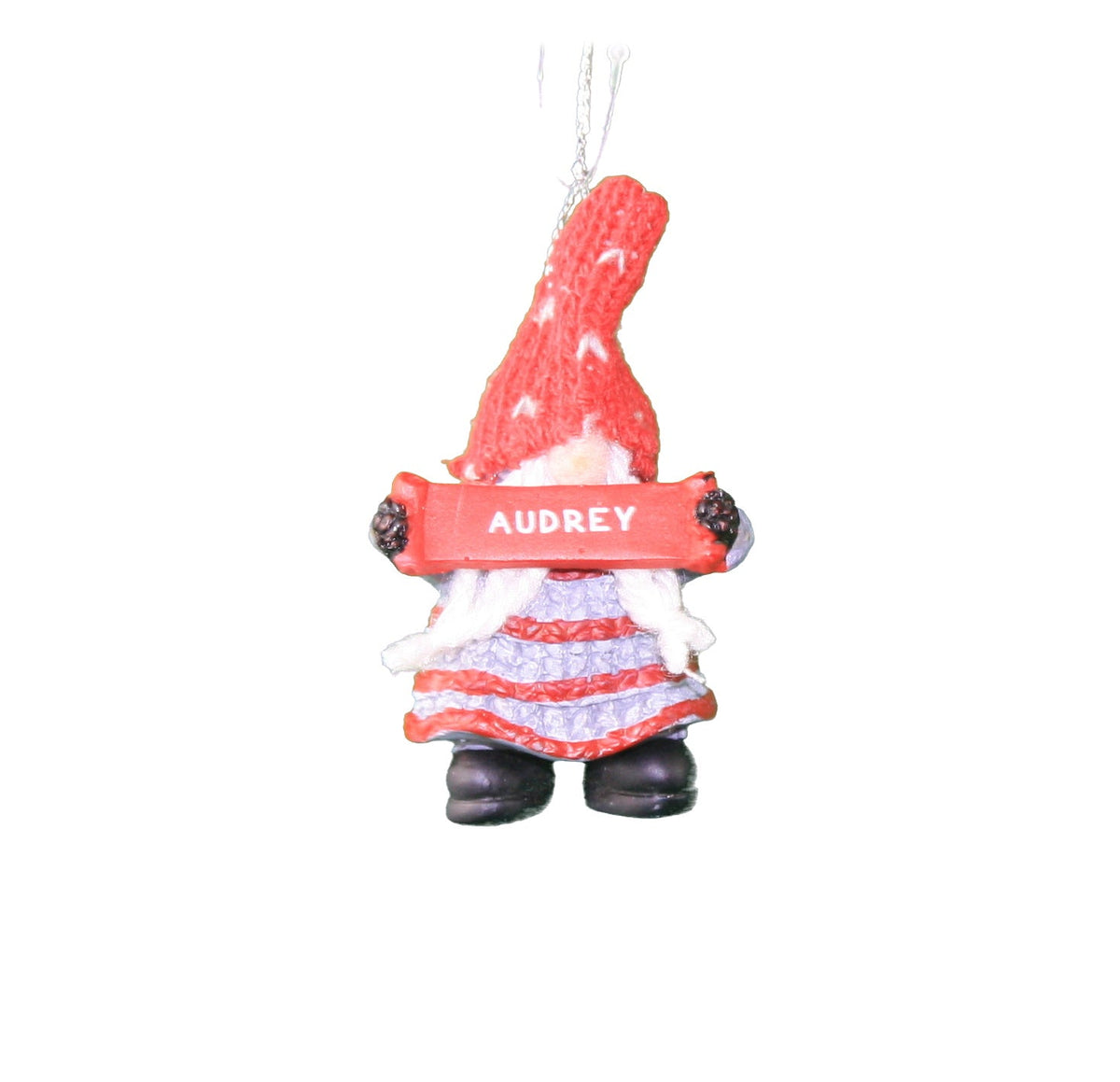 Personalized Gnome Ornament (Letters A-I) - Audrey