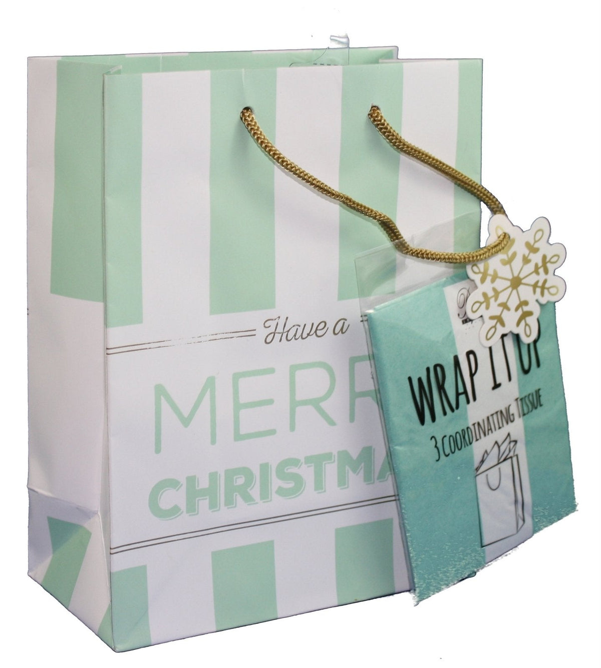 Traditional Gift Bag With Matching Tissue - Holiday Cheer Large