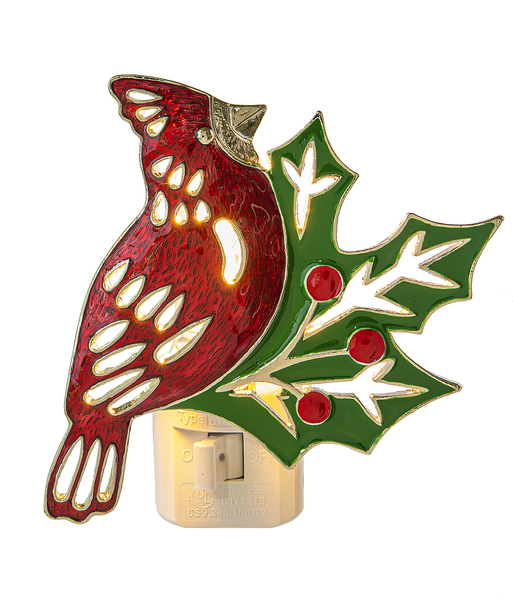 Cardinal & Holly Night Light