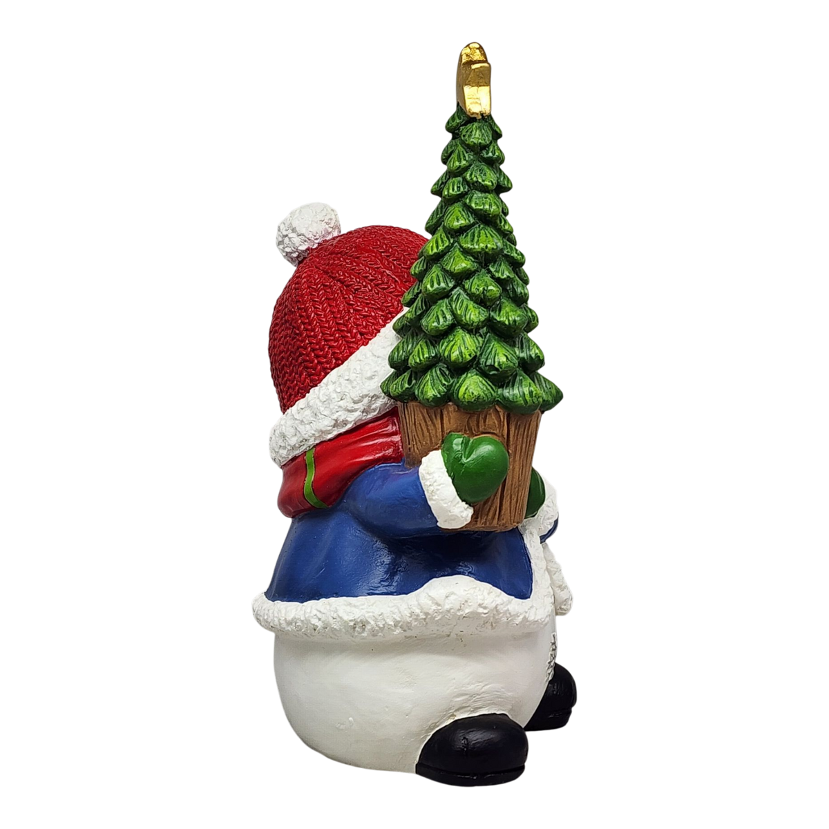 Cheerful Snowman with Moving Eyes and Christmas Tree