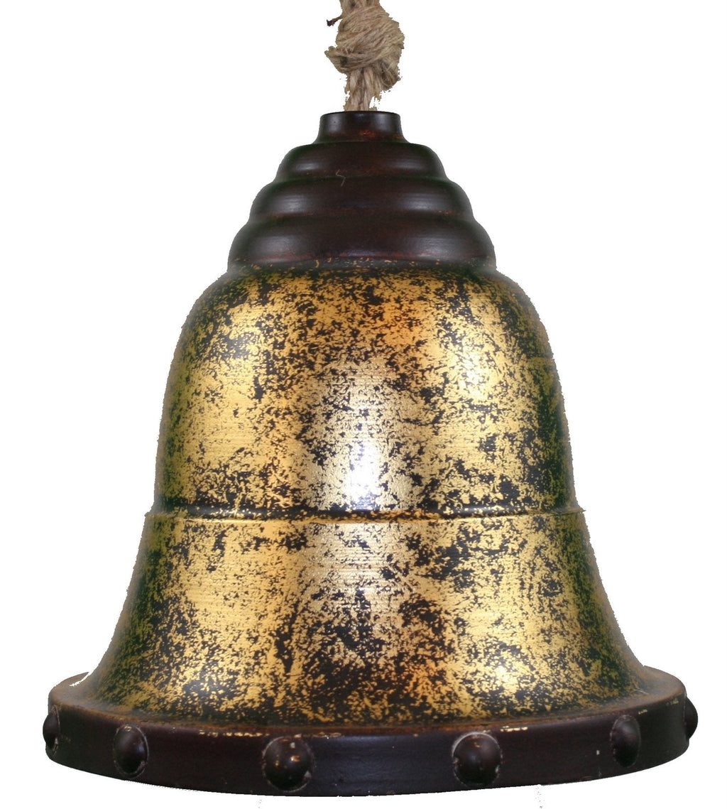 Huge Holiday Metal Bell (13 inch Wide) - Gold