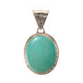 Large Sterling Silver Turquoise Statement Pendant - 102mm