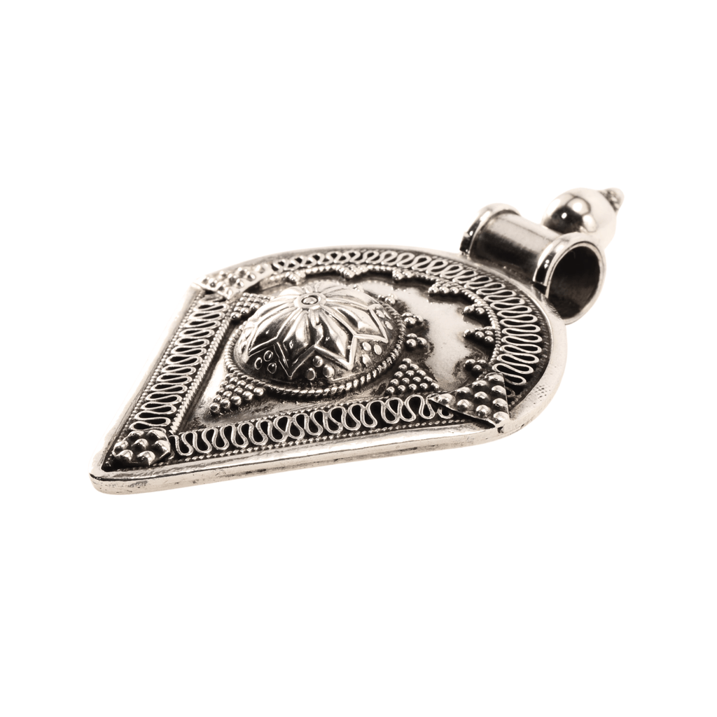 Large Sterling Silver Artisan Statement Pendant - 73mm