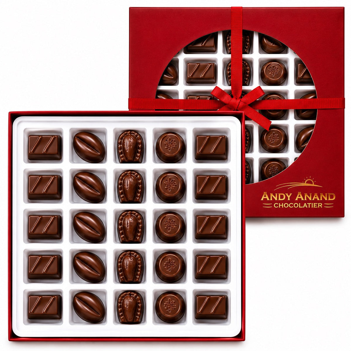 Sugar-Free Vegan Dark Chocolate Truffles Gift Box, 25 Pieces