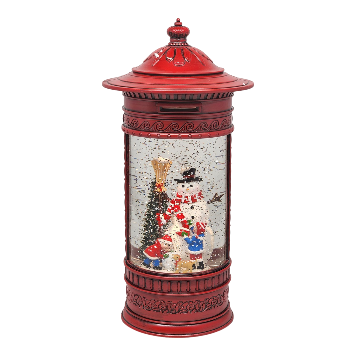 Magical Snowman WaterGlobe Vintage Mailbox