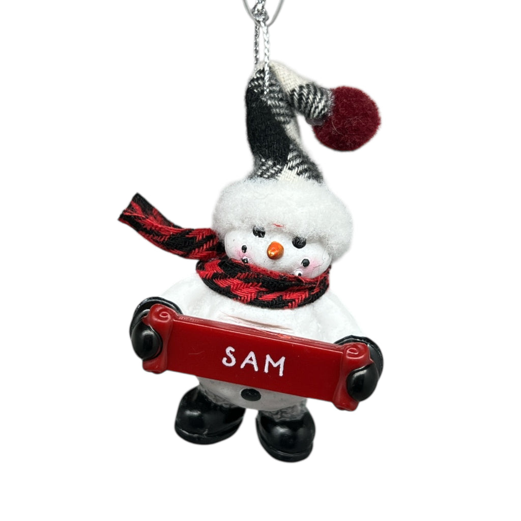 Cozy Snowman Ornament (Letters S - Z) -
