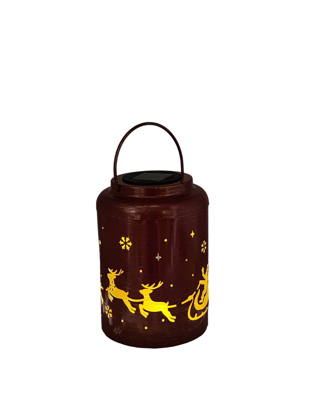 Solar Santa Lantern Luminary - 8 Inch