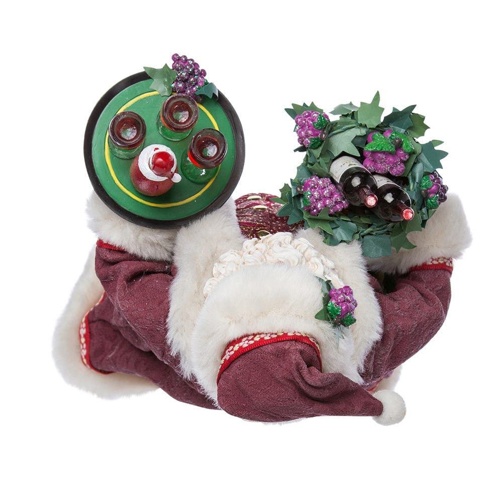 Wine Holding Santa - Fabriche 11 Inch