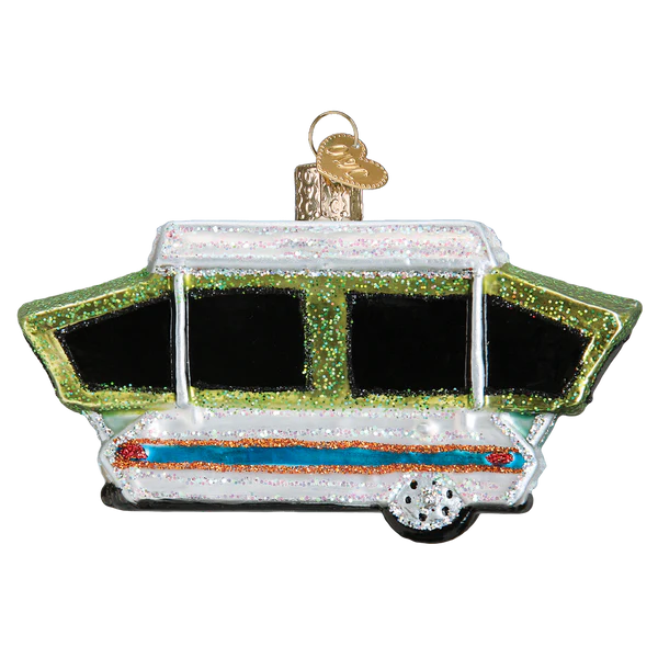 Old World Christmas Popup Tent Camper
