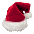 Classic Plush Santa Hat With Fur Cuff and Pom-Pom