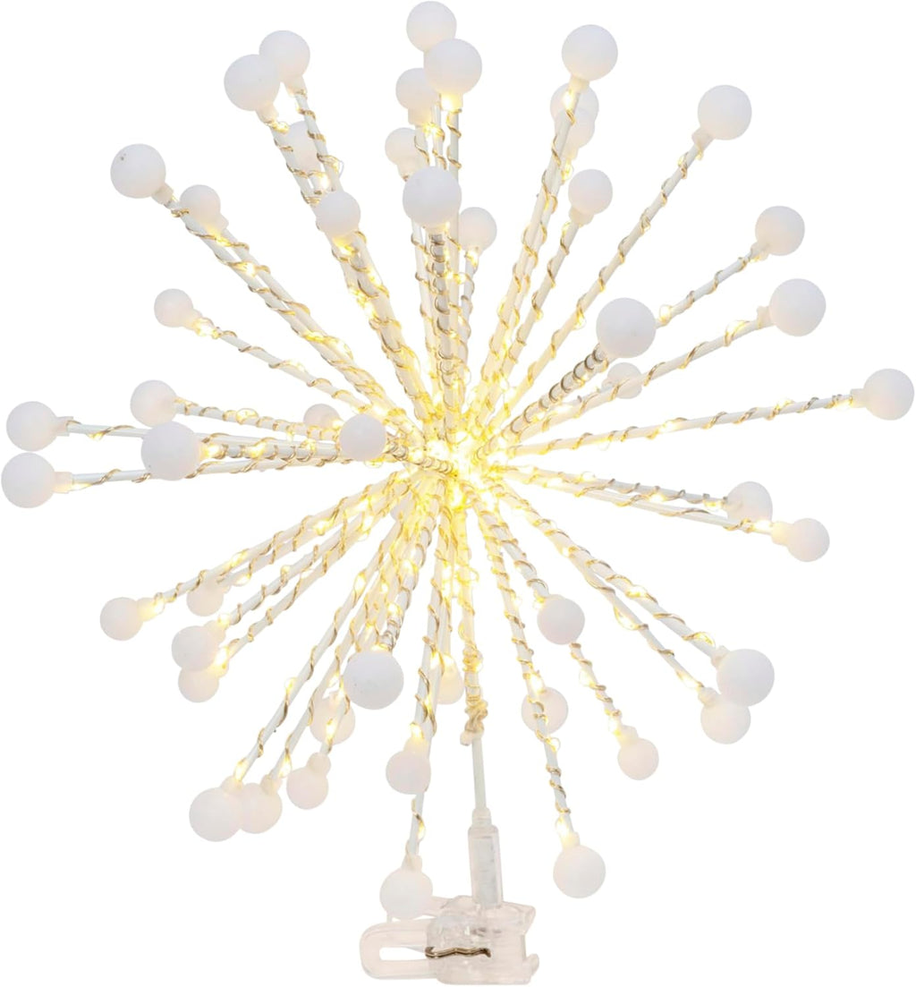 Starburst Cool White Christmas Tree Topper - 14 Inch